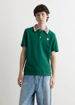 Casablanca Primary Stripe Knit Collar Classic Polo