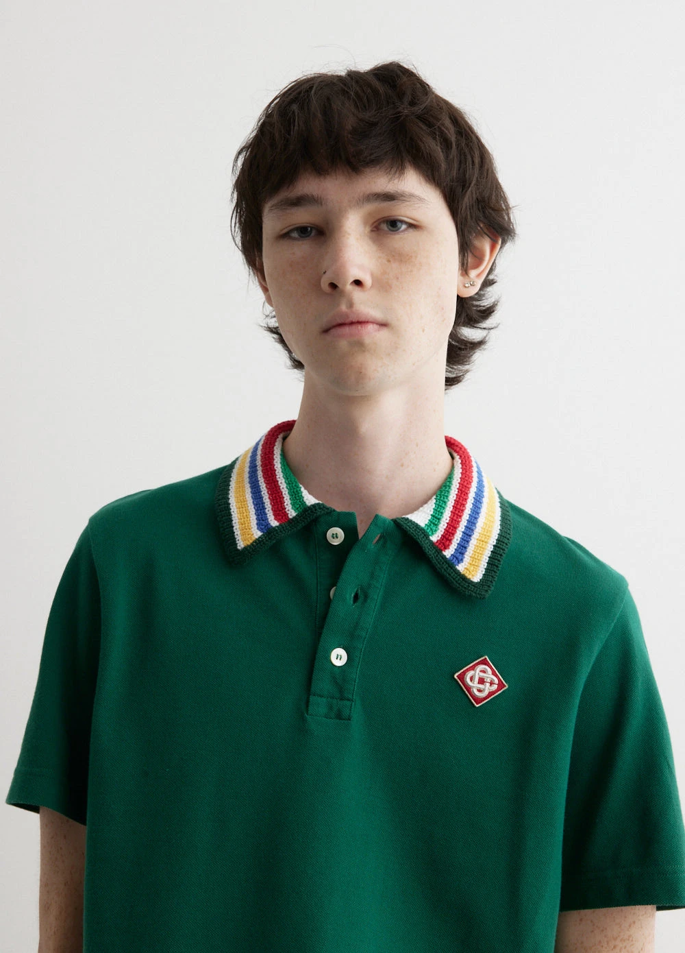 Casablanca Primary Stripe Knit Collar Classic Polo 6 Casablanca Primary Stripe Knit Collar Classic Polo - Image 6