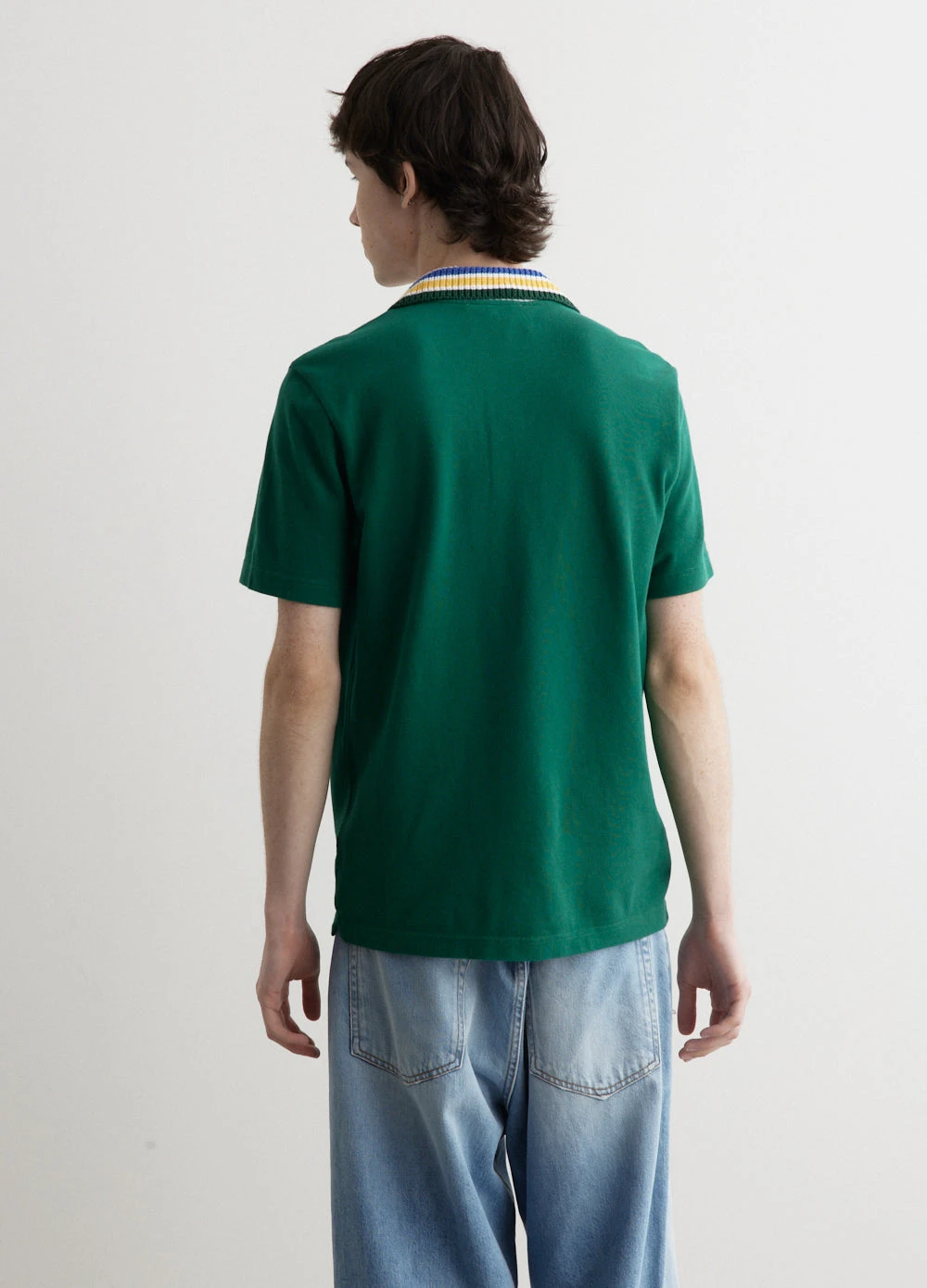 Casablanca Primary Stripe Knit Collar Classic Polo 4 Casablanca Primary Stripe Knit Collar Classic Polo - Image 4