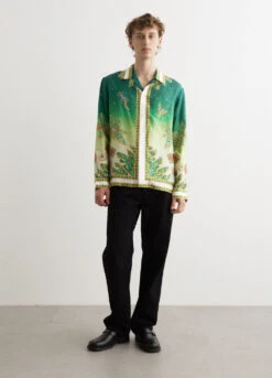 Casablanca Cuban Collar Long Sleeve Shirt 9 Casablanca Cuban Collar Long Sleeve Shirt -Men Clothing Store 240208 Mens Ethan6554