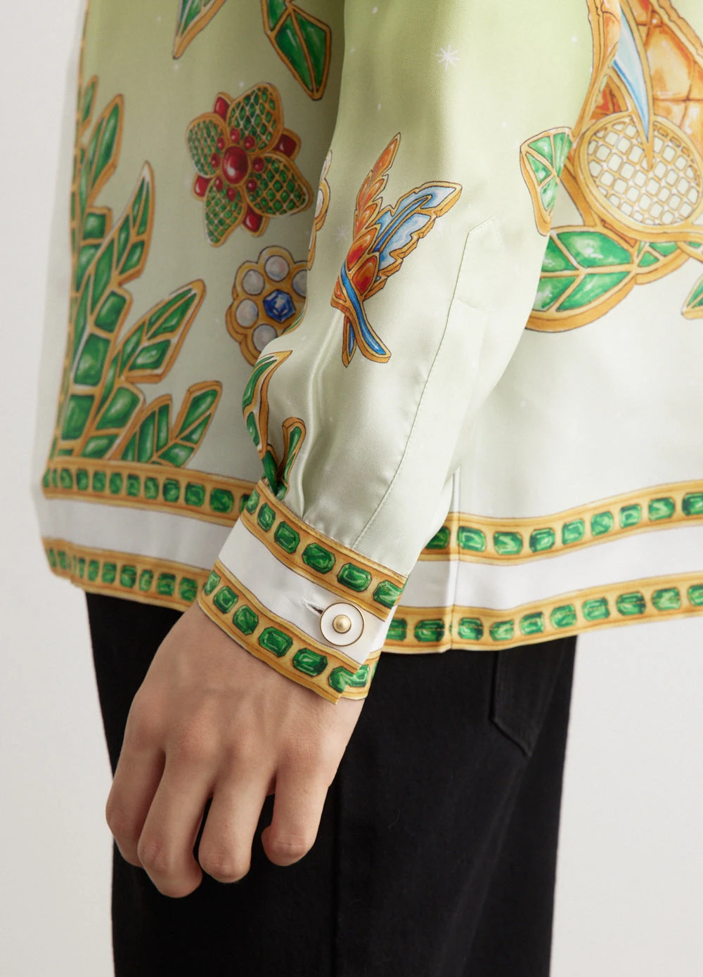 Casablanca Cuban Collar Long Sleeve Shirt 3 Casablanca Cuban Collar Long Sleeve Shirt - Image 3