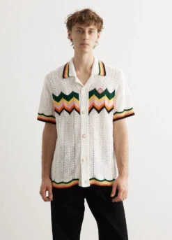 Casablanca Chevron Lace Shirt