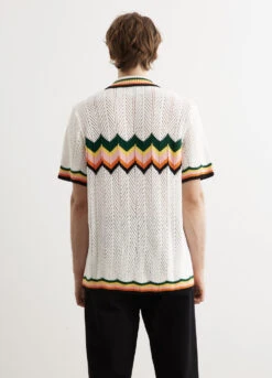 Casablanca Chevron Lace Shirt 9 Casablanca Chevron Lace Shirt -Men Clothing Store 240208 Mens Ethan6587