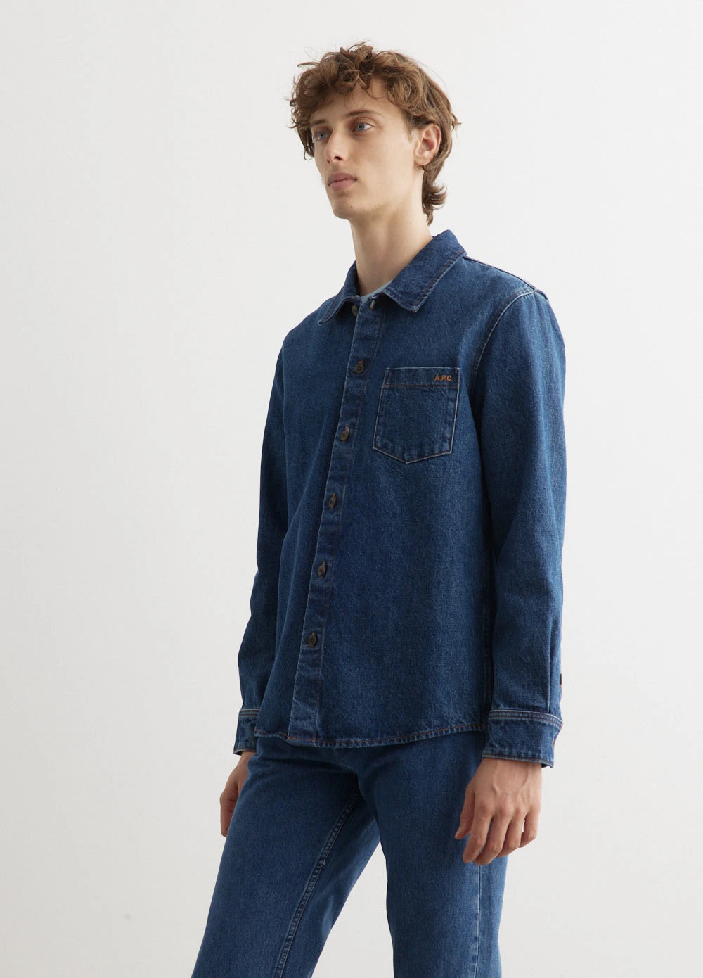 A.P.C. Vittorio Brodee Poitrine Overshirt 4 A.P.C. Vittorio Brodee Poitrine Overshirt - Image 4