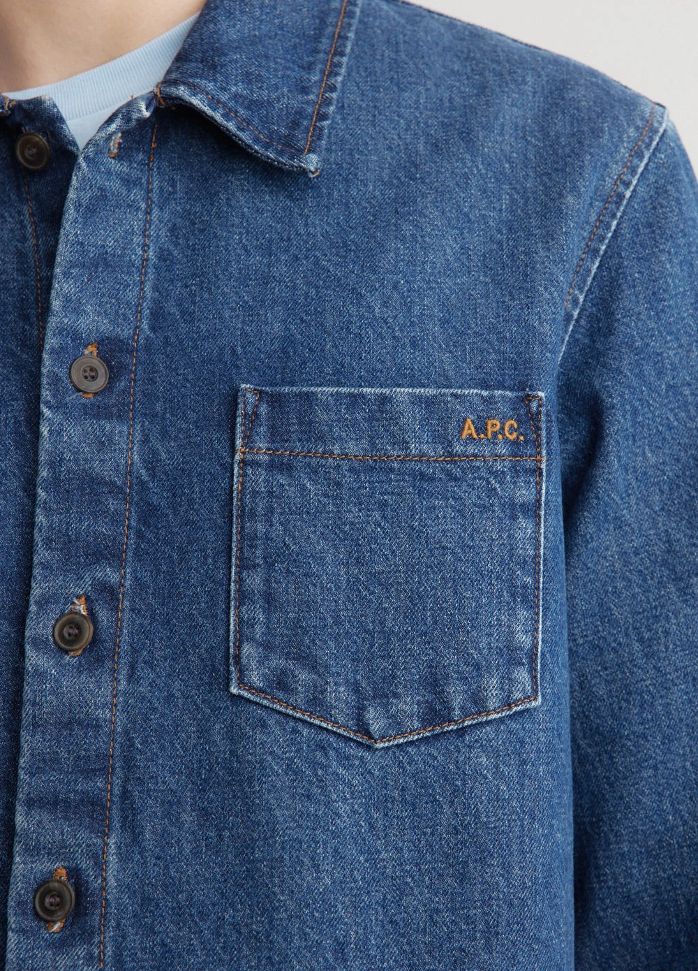 A.P.C. Vittorio Brodee Poitrine Overshirt 2 A.P.C. Vittorio Brodee Poitrine Overshirt - Image 2