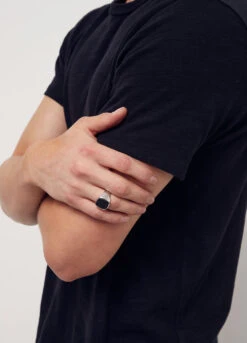 Tom Wood Cushion Black Onyx Ring -Men Clothing Store INCU MENS 20 09 17 1676
