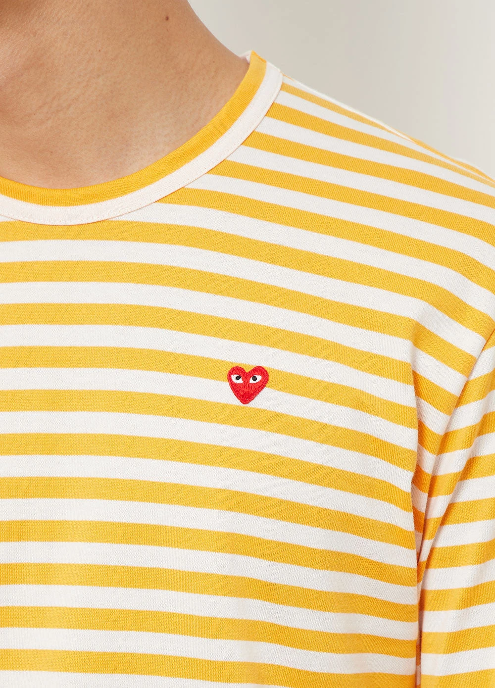 T218 Red Heart Stripe Long-sleeve T-shirt 2 T218 Red Heart Stripe Long-sleeve T-shirt - Image 2