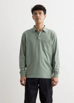Stone Island Snap Button Long Sleeve Polo