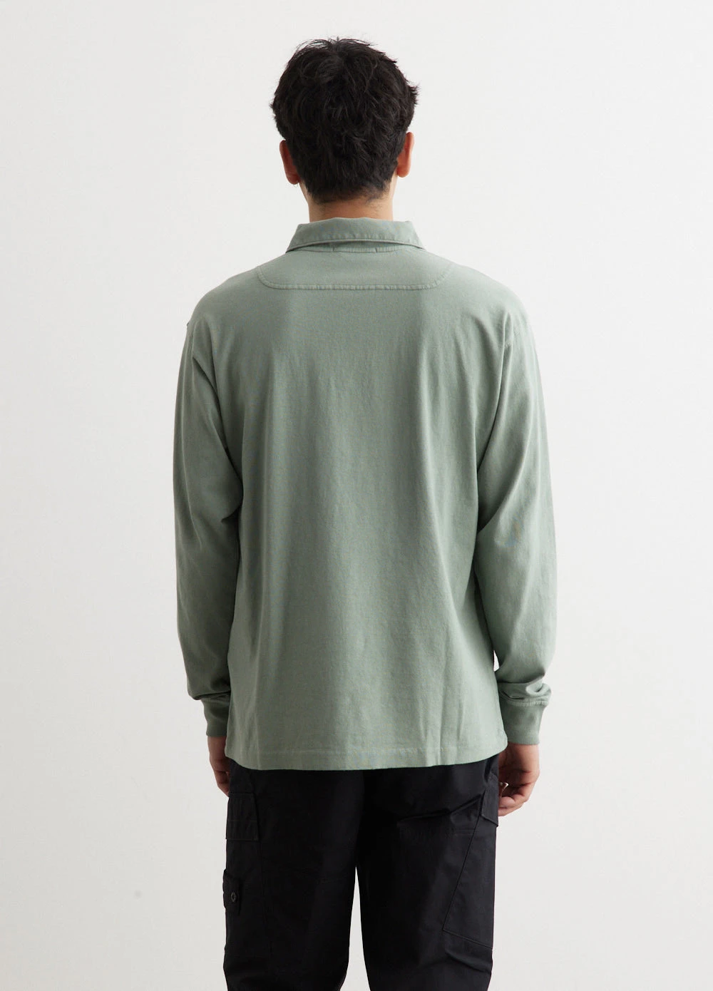 Stone Island Snap Button Long Sleeve Polo 4 Stone Island Snap Button Long Sleeve Polo - Image 4