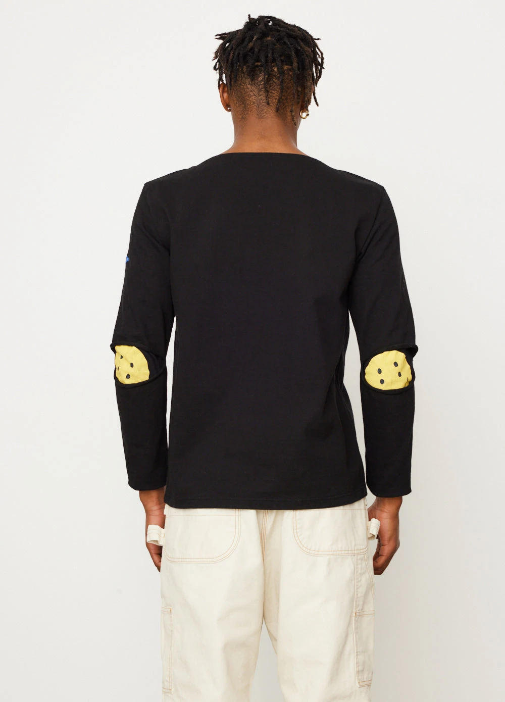 Densed Jersey Elbow-Rip Boatneck Long Sleeve T-Shirt 5 Densed Jersey Elbow-Rip Boatneck Long Sleeve T-Shirt - Image 5