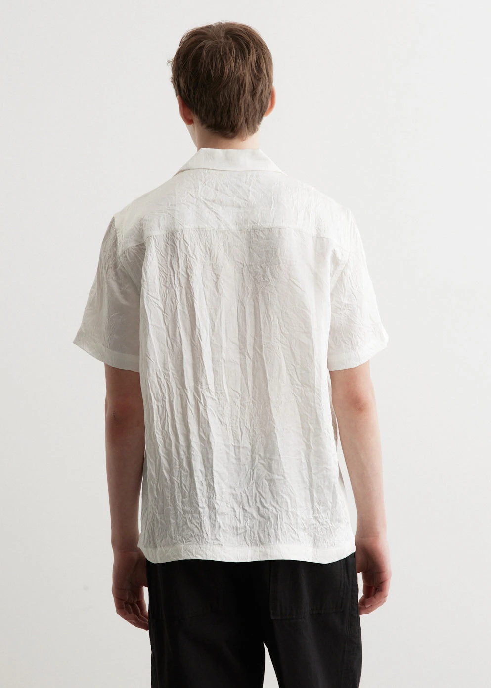 Canty Crinkled Satin Short Sleeve Shirt 4 Canty Crinkled Satin Short Sleeve Shirt - Image 4