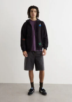 Featuring Logo Zip Thru Hooded Sweatshirt