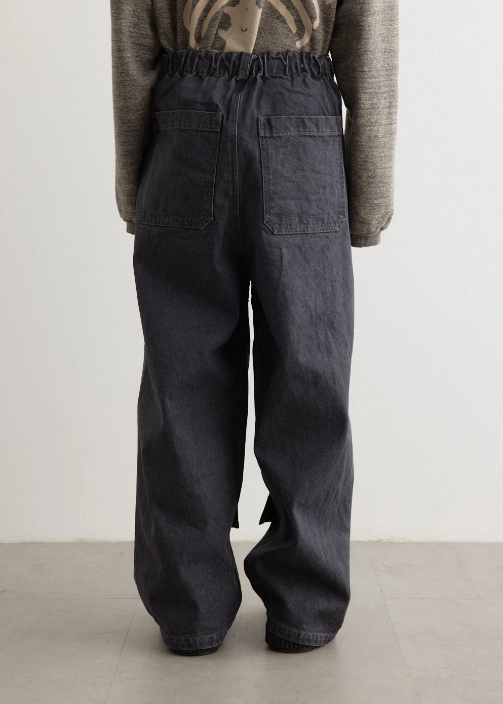 14oz BLKxECR Denim W-Knee EASY Baggy Pants 5 14oz BLKxECR Denim W-Knee EASY Baggy Pants - Image 5