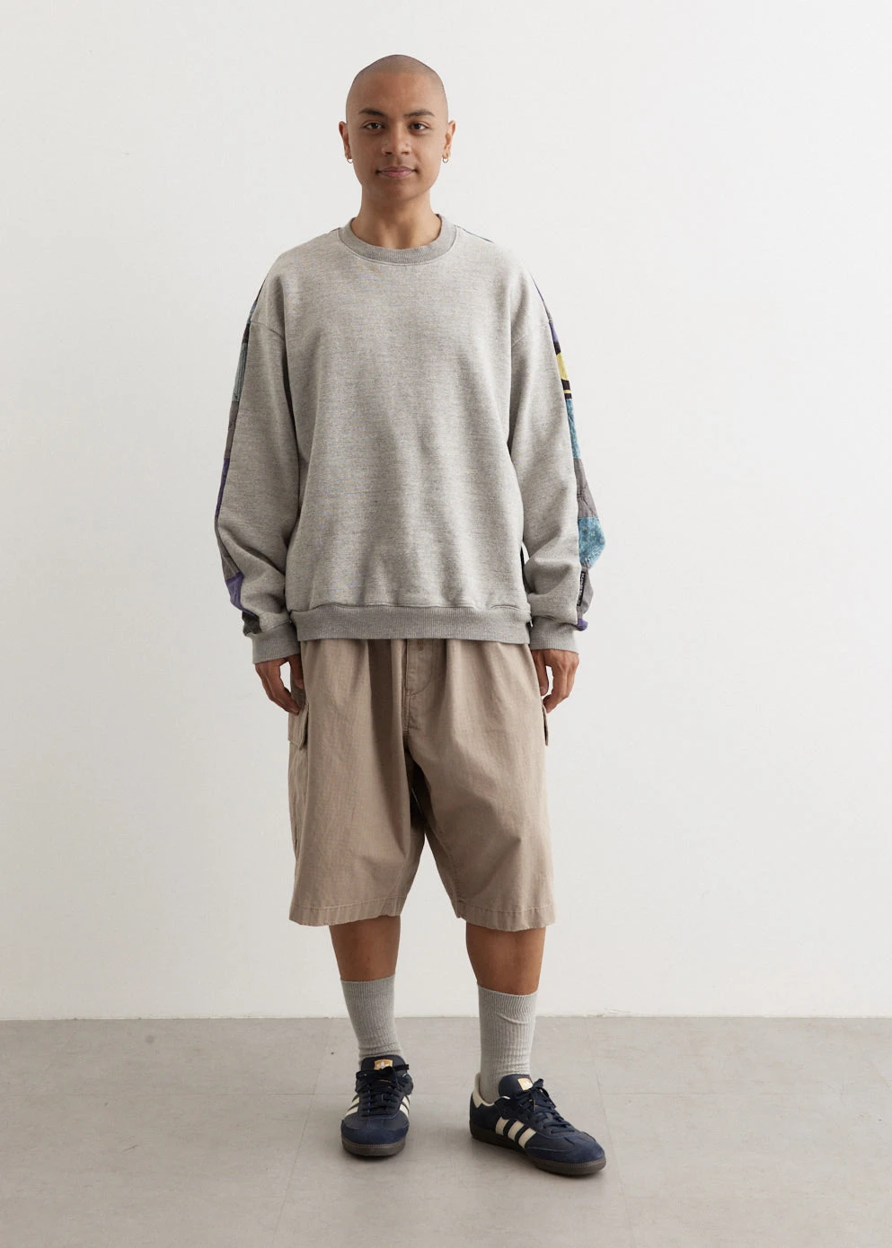 12/-Gradrelle SWT Knit X PROFILE RAINBOWY Quilt 2-Tone Sweater 2 12/-Gradrelle SWT Knit X PROFILE RAINBOWY Quilt 2-Tone Sweater - Image 2