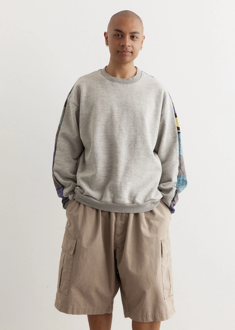 12/-Gradrelle SWT Knit X PROFILE RAINBOWY Quilt 2-Tone Sweater 4 12/-Gradrelle SWT Knit X PROFILE RAINBOWY Quilt 2-Tone Sweater - Image 4