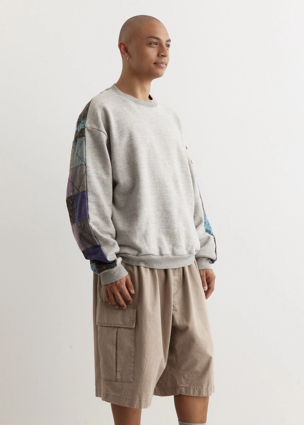 12/-Gradrelle SWT Knit X PROFILE RAINBOWY Quilt 2-Tone Sweater 5 12/-Gradrelle SWT Knit X PROFILE RAINBOWY Quilt 2-Tone Sweater - Image 5