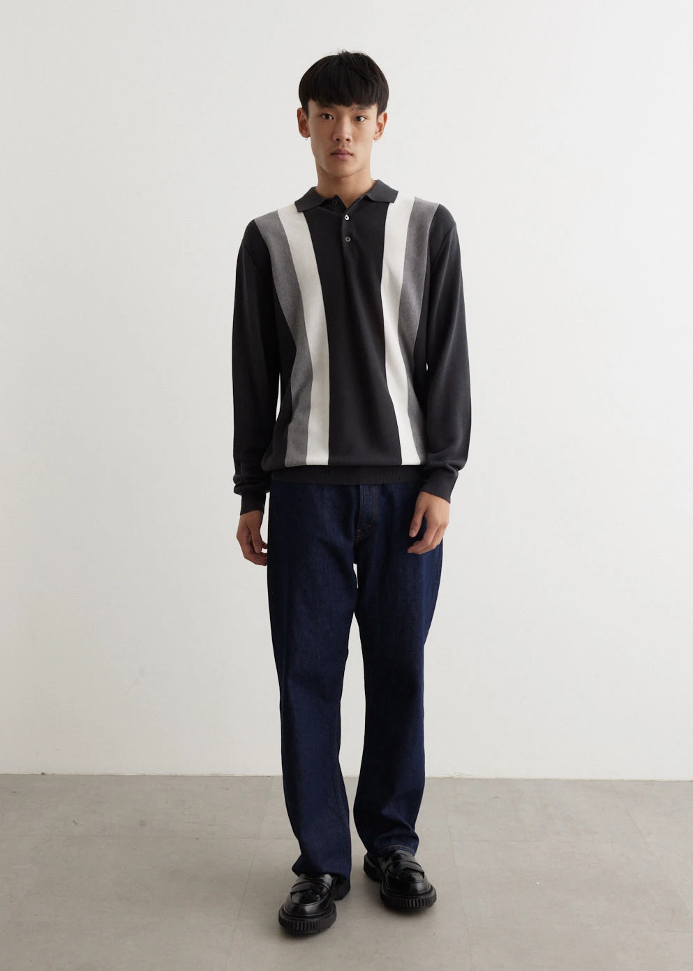 Knit Polo Gradation Stripe 3 Knit Polo Gradation Stripe - Image 3