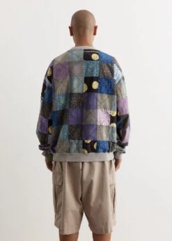 12/-Gradrelle SWT Knit X PROFILE RAINBOWY Quilt 2-Tone Sweater