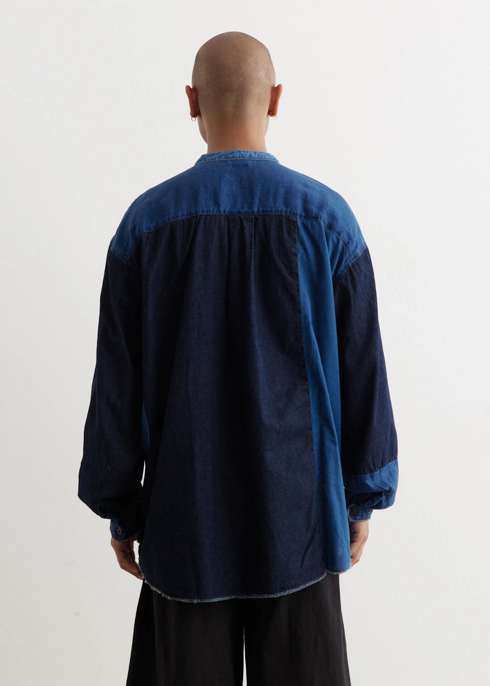 IDG Patchwork Band Collar KATMANDU Shirt 6 IDG Patchwork Band Collar KATMANDU Shirt - Image 6