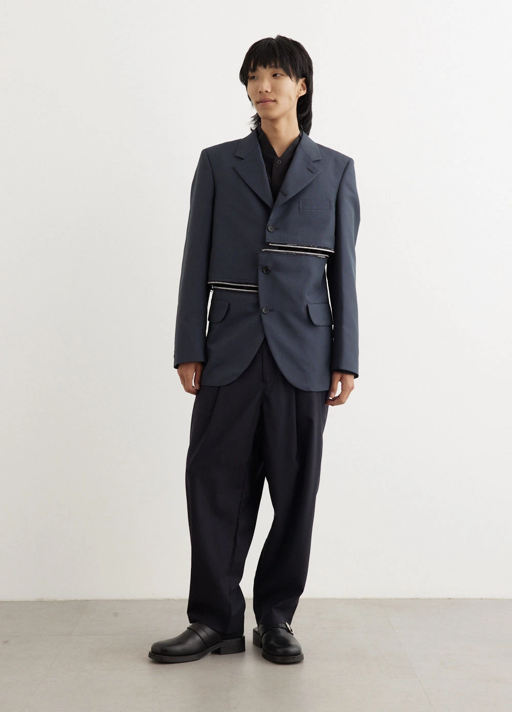 Herringbone Horizontal Zip Jacket 1 Herringbone Horizontal Zip Jacket