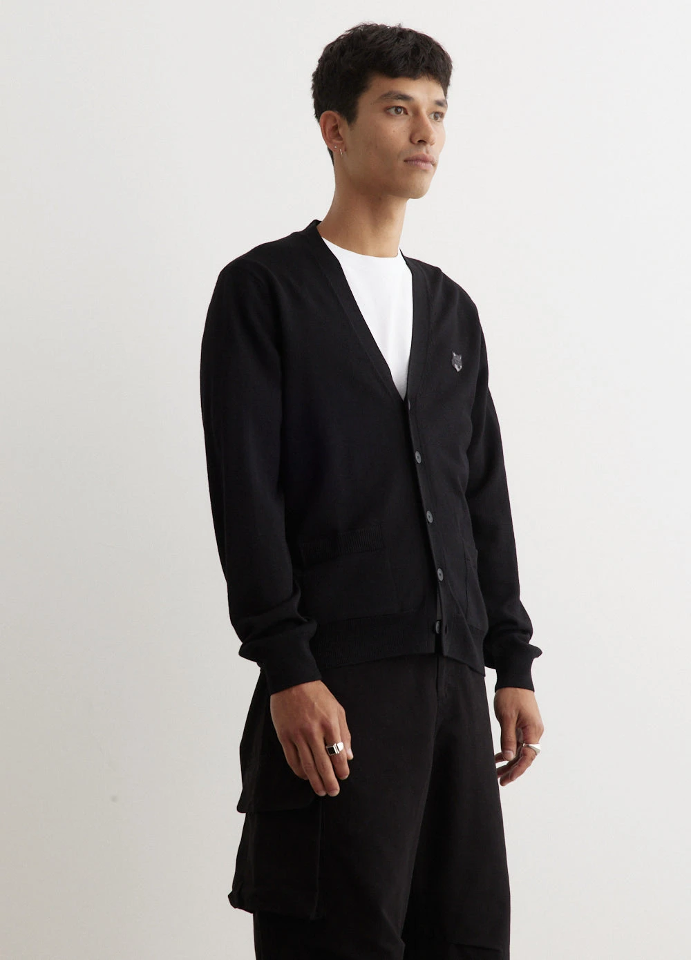 Bold Fox Head Patch Regular Cardigan 3 Bold Fox Head Patch Regular Cardigan - Image 3