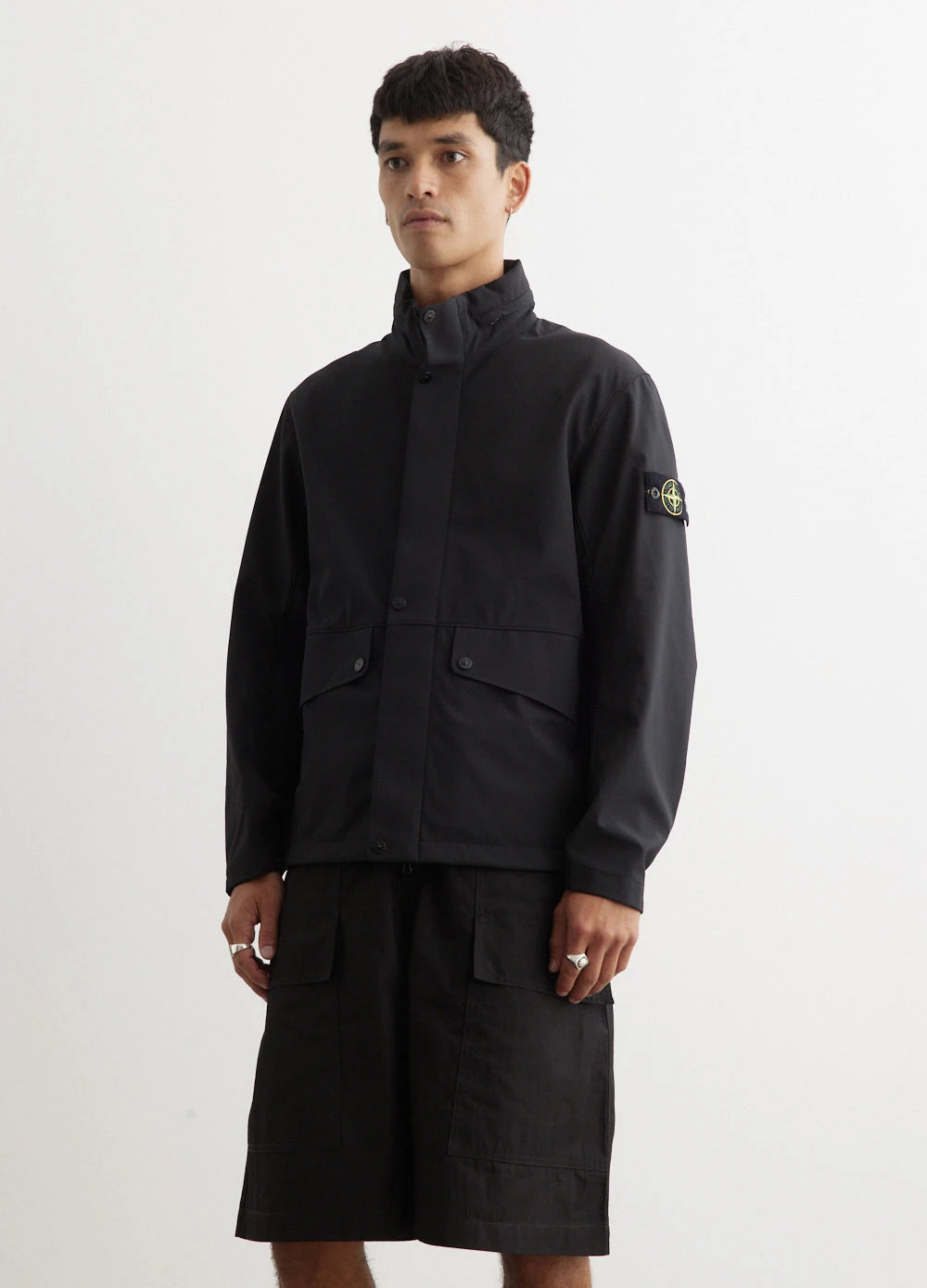 Stone Island Soft Shell Concealed Hood Jacket 1 Stone Island Soft Shell Concealed Hood Jacket