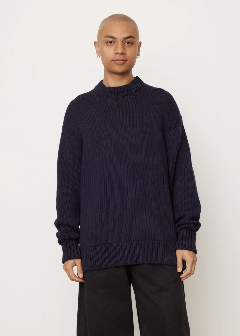 Studio Nicholson 3G Cotton Oversized Crew 1 Studio Nicholson 3G Cotton Oversized Crew