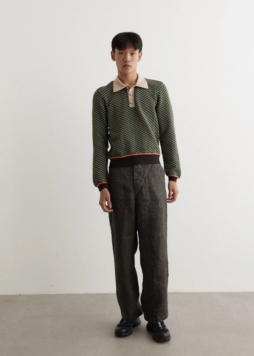 Wales Bonner Valley Knit Polo 4 Wales Bonner Valley Knit Polo - Image 4