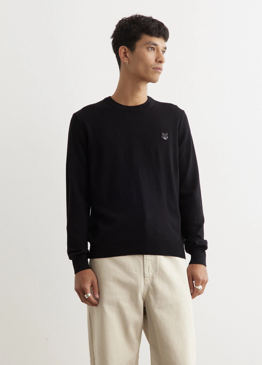 Bold Fox Head Patch Regular Jumper 2 Bold Fox Head Patch Regular Jumper - Image 2