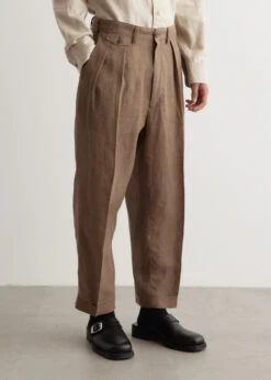 2 Pleats Tapered Linen Hounds Tooth 7 2 Pleats Tapered Linen Hounds Tooth -Men Clothing Store mens incu 1385 c1a643bc 900b 4e52 8167 f09001906e3d