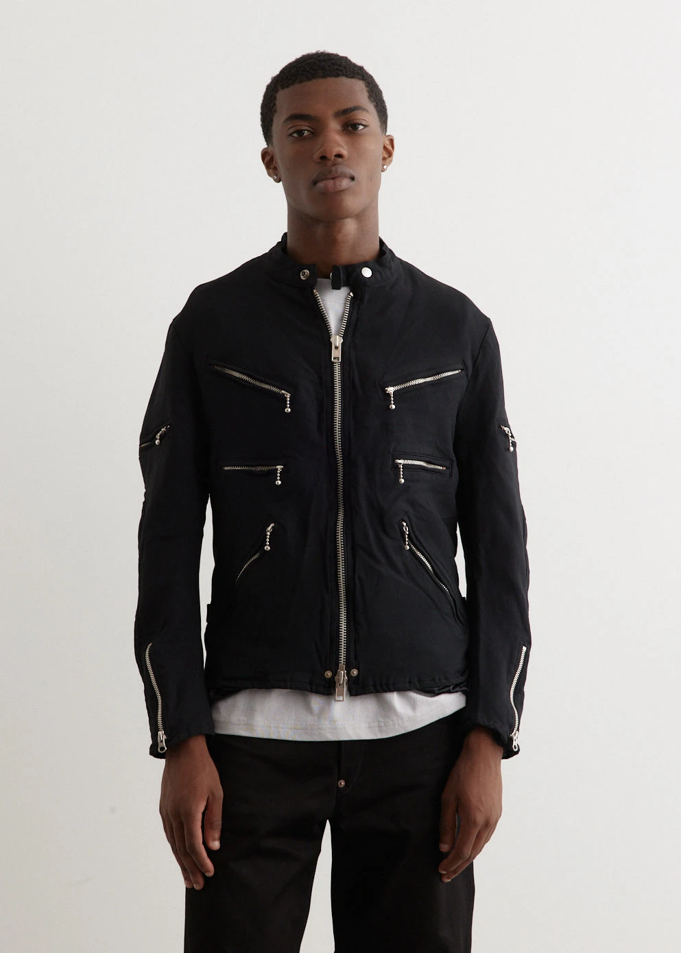 Junya Watanabe Polyester Serge Overdyed Biker Jacket 3 Junya Watanabe Polyester Serge Overdyed Biker Jacket - Image 3