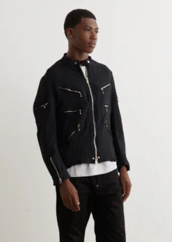 Junya Watanabe Polyester Serge Overdyed Biker Jacket 8 Junya Watanabe Polyester Serge Overdyed Biker Jacket -Men Clothing Store mens incu 239 ff1e5e25 0b75 4dc8 b84e 21ccbe04208e