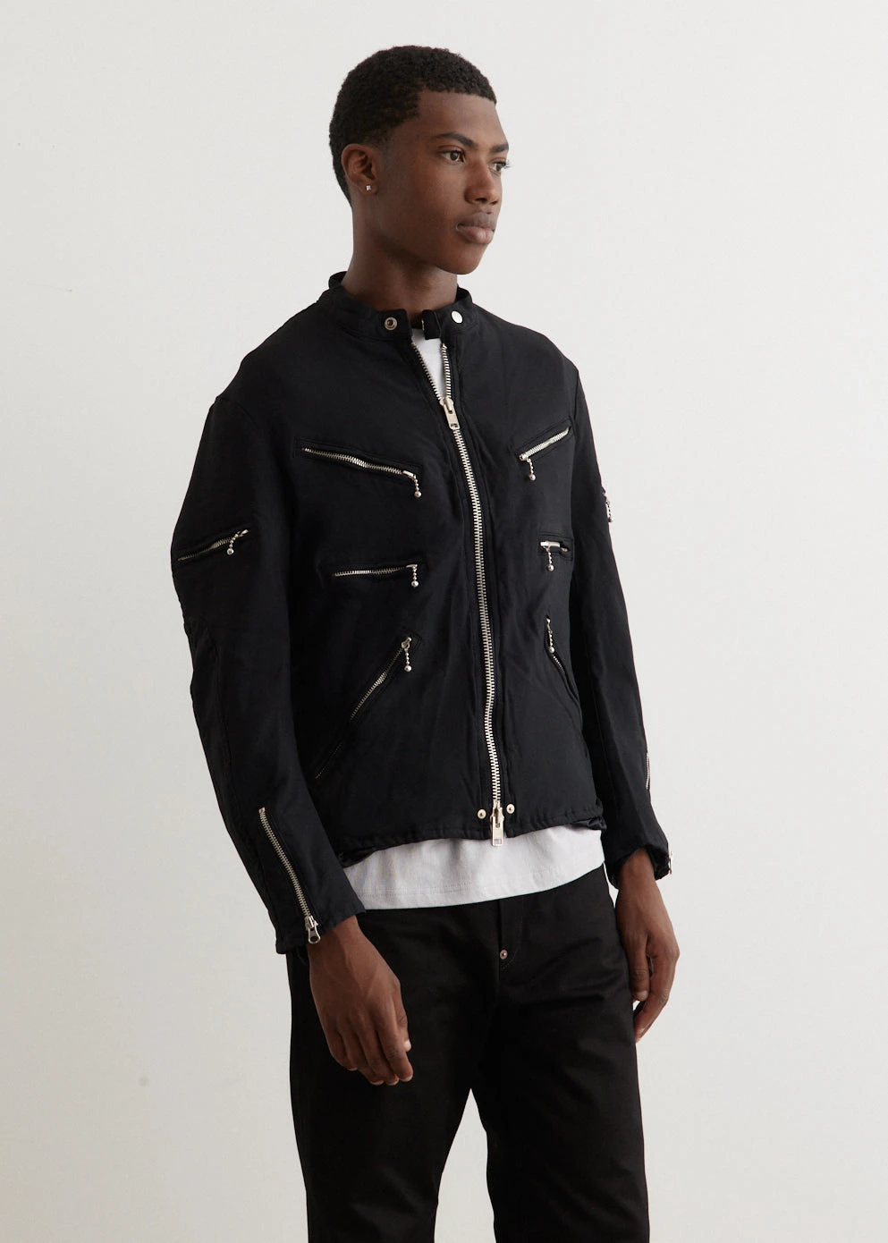 Junya Watanabe Polyester Serge Overdyed Biker Jacket 4 Junya Watanabe Polyester Serge Overdyed Biker Jacket - Image 4