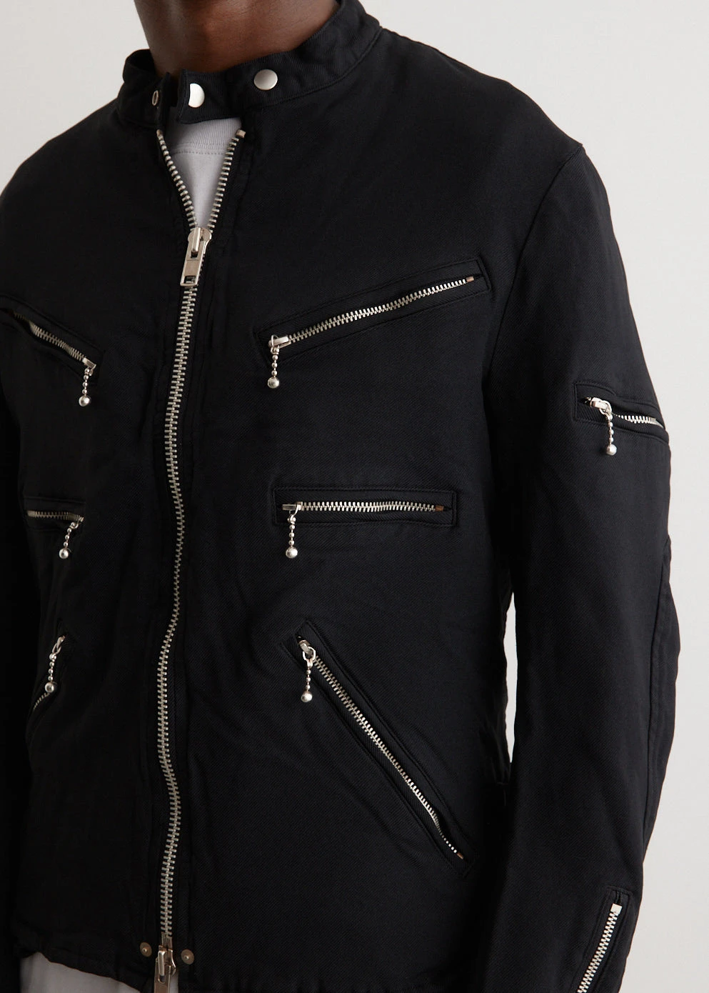 Junya Watanabe Polyester Serge Overdyed Biker Jacket 2 Junya Watanabe Polyester Serge Overdyed Biker Jacket - Image 2