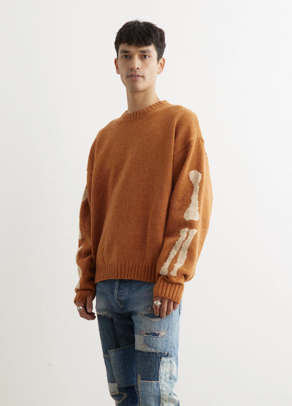 5G Wool BONE Crew Sweater 4 5G Wool BONE Crew Sweater - Image 4