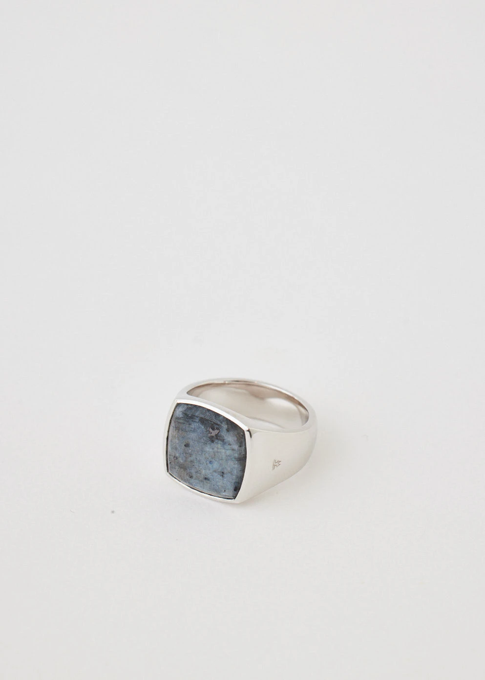 Tom Wood Cushion Larvikite Ring 1 Tom Wood Cushion Larvikite Ring