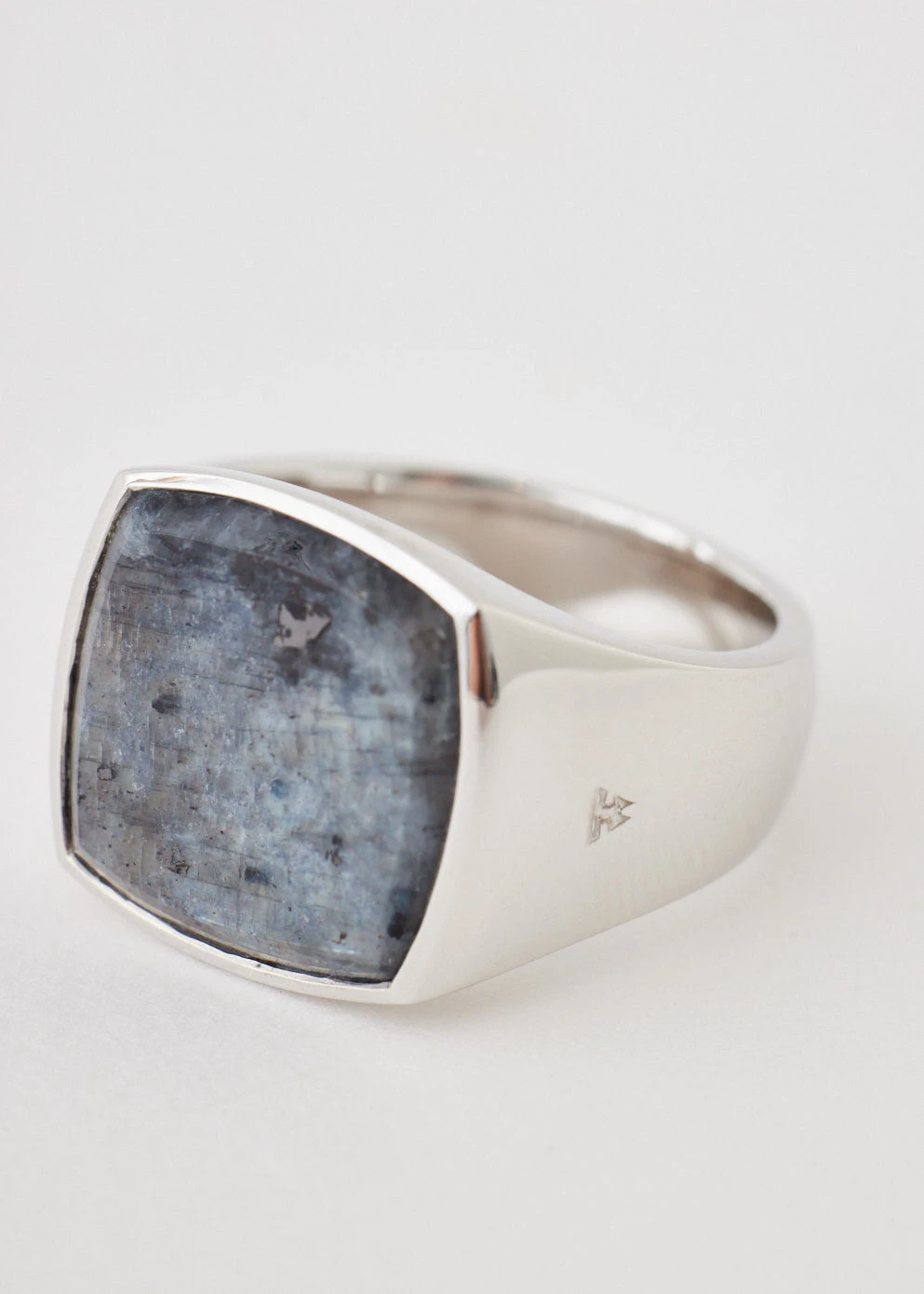 Tom Wood Cushion Larvikite Ring 2 Tom Wood Cushion Larvikite Ring - Image 2