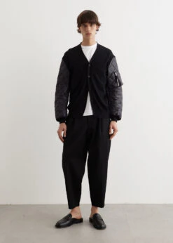 Quilted Sleeve Cardigan