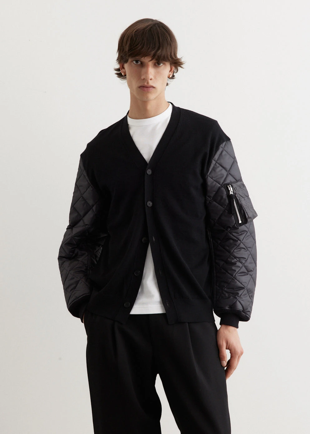 Quilted Sleeve Cardigan 3 Quilted Sleeve Cardigan - Image 3