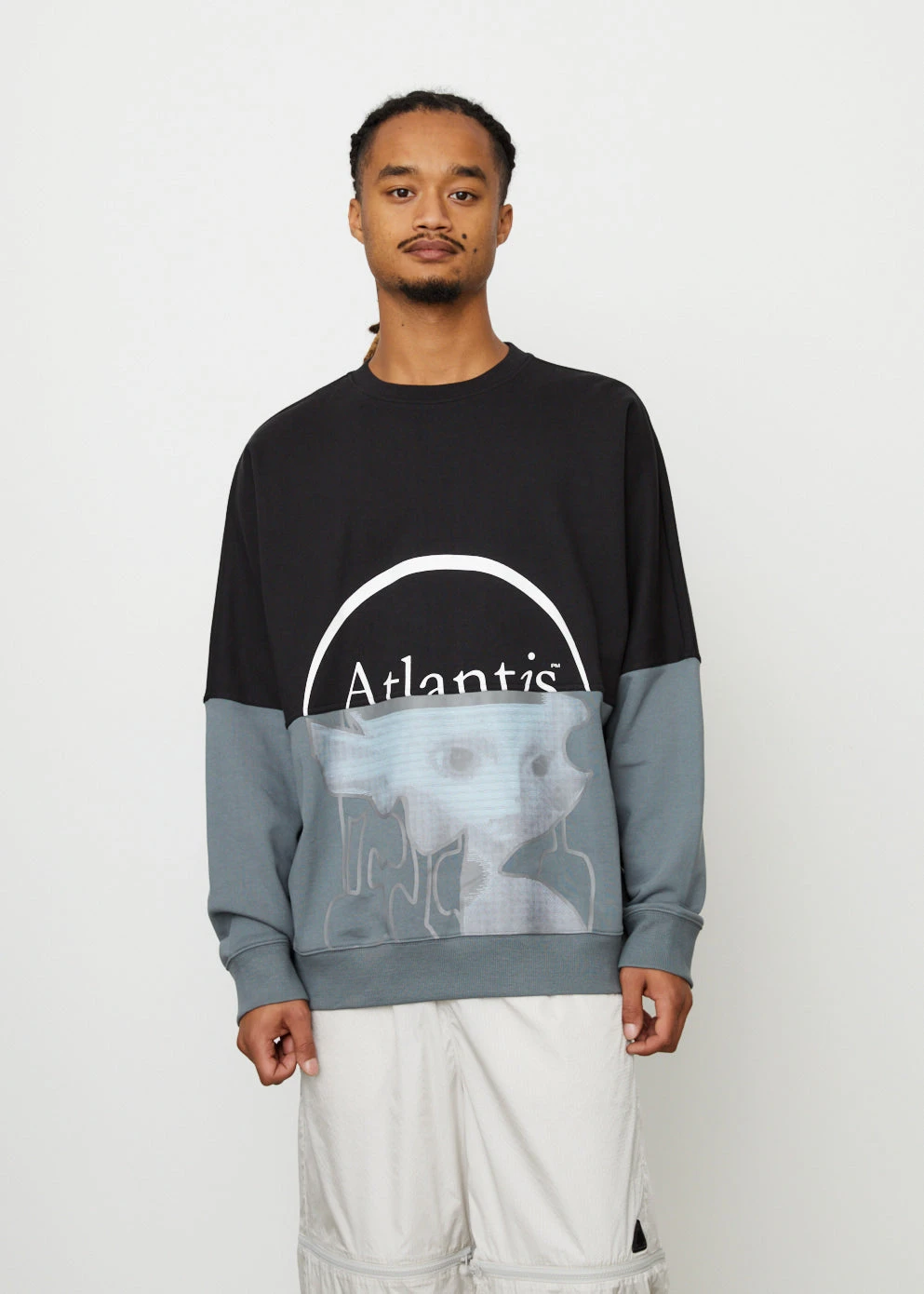 Atlantis Half Half Crew Neck Sweatshirt 1 Atlantis Half Half Crew Neck Sweatshirt