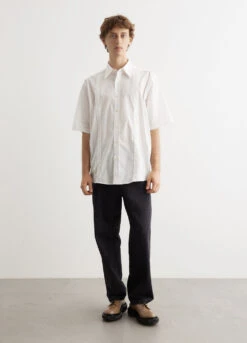 Acne Studios Sandaan Short-Sleeve Cotton Poplin Shirt