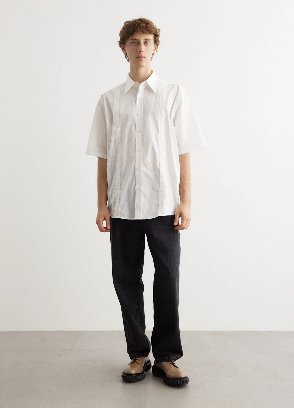 Acne Studios Sandaan Short-Sleeve Cotton Poplin Shirt 1 Acne Studios Sandaan Short-Sleeve Cotton Poplin Shirt
