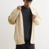 5G Wool Cable Knit SMILIE Patch Cardigan