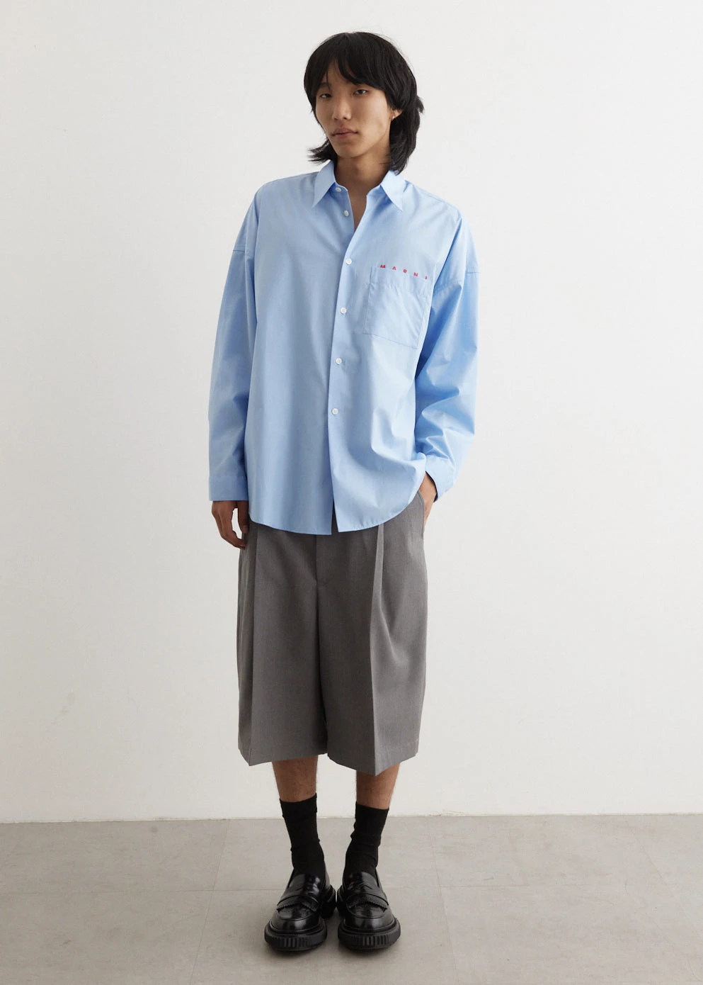 Marni Cotton Long-Sleeved Boxy Shirt 2 Marni Cotton Long-Sleeved Boxy Shirt - Image 2