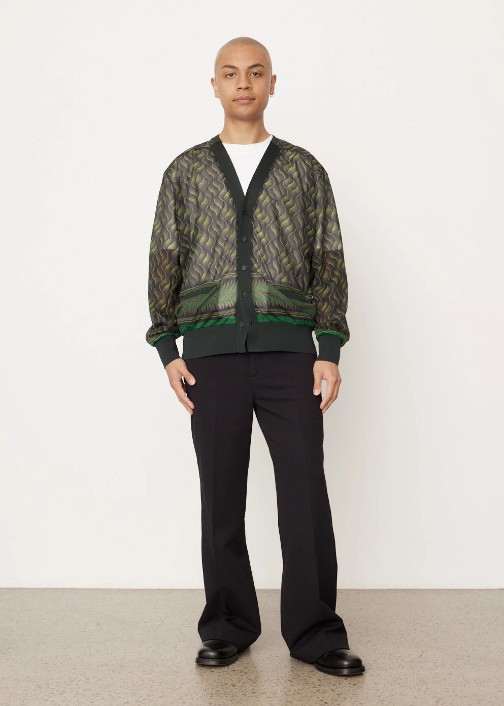 Sheer Jersey Print Cardigan 5 Sheer Jersey Print Cardigan - Image 5