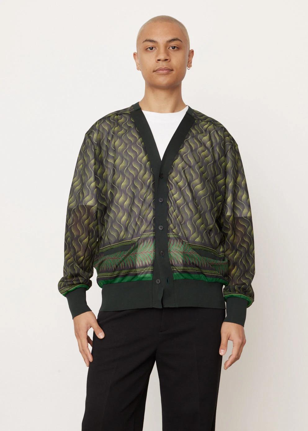 Sheer Jersey Print Cardigan 1 Sheer Jersey Print Cardigan