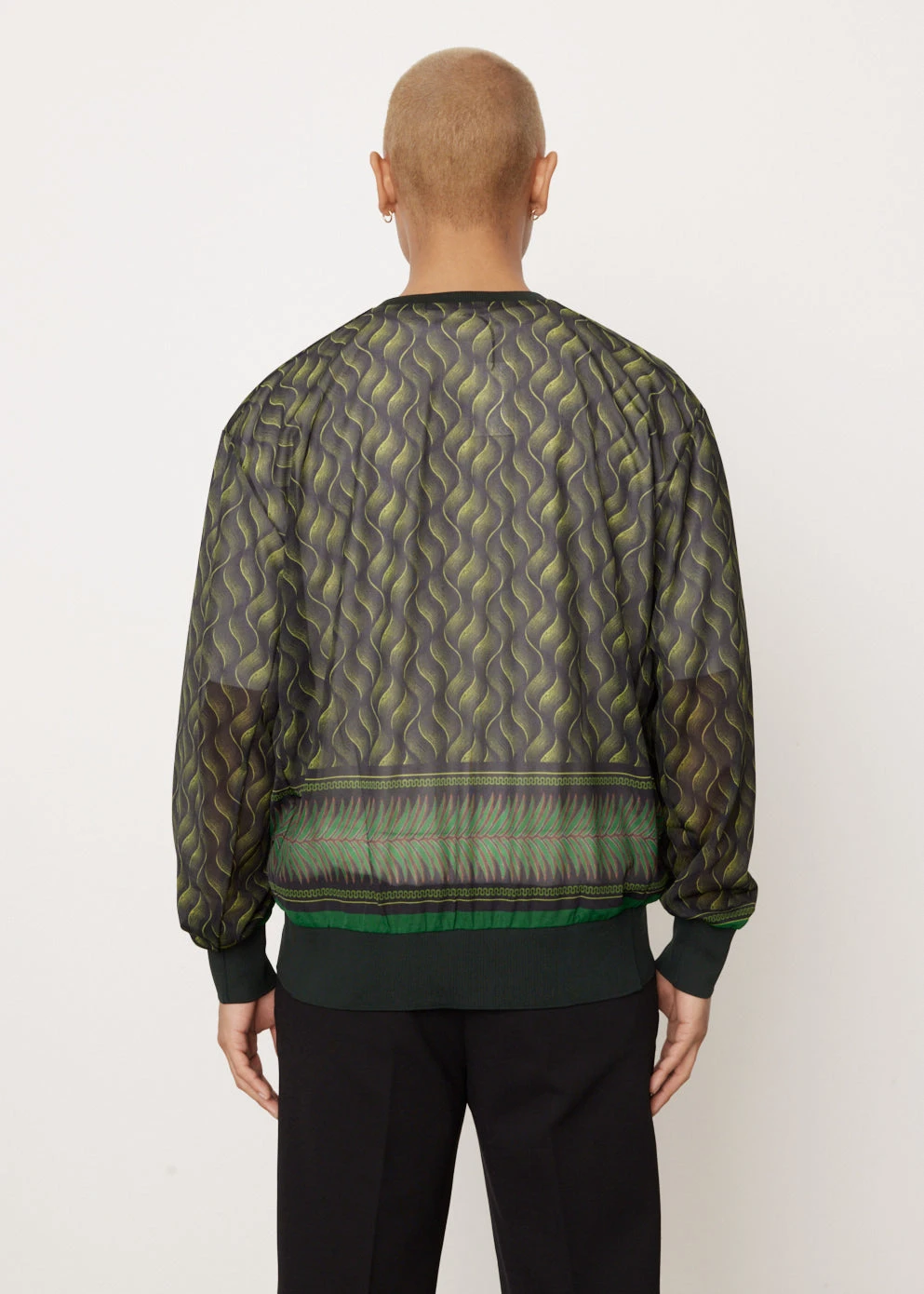 Sheer Jersey Print Cardigan 4 Sheer Jersey Print Cardigan - Image 4