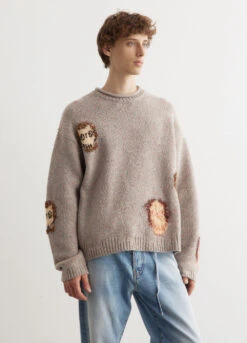 Acne Studios Konegal Donegal Skull Knit
