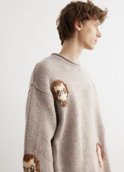 Acne Studios Konegal Donegal Skull Knit -Men Clothing Store mens incu 389 2c7fac21 5233 4a92 8962 9f8f0f266237