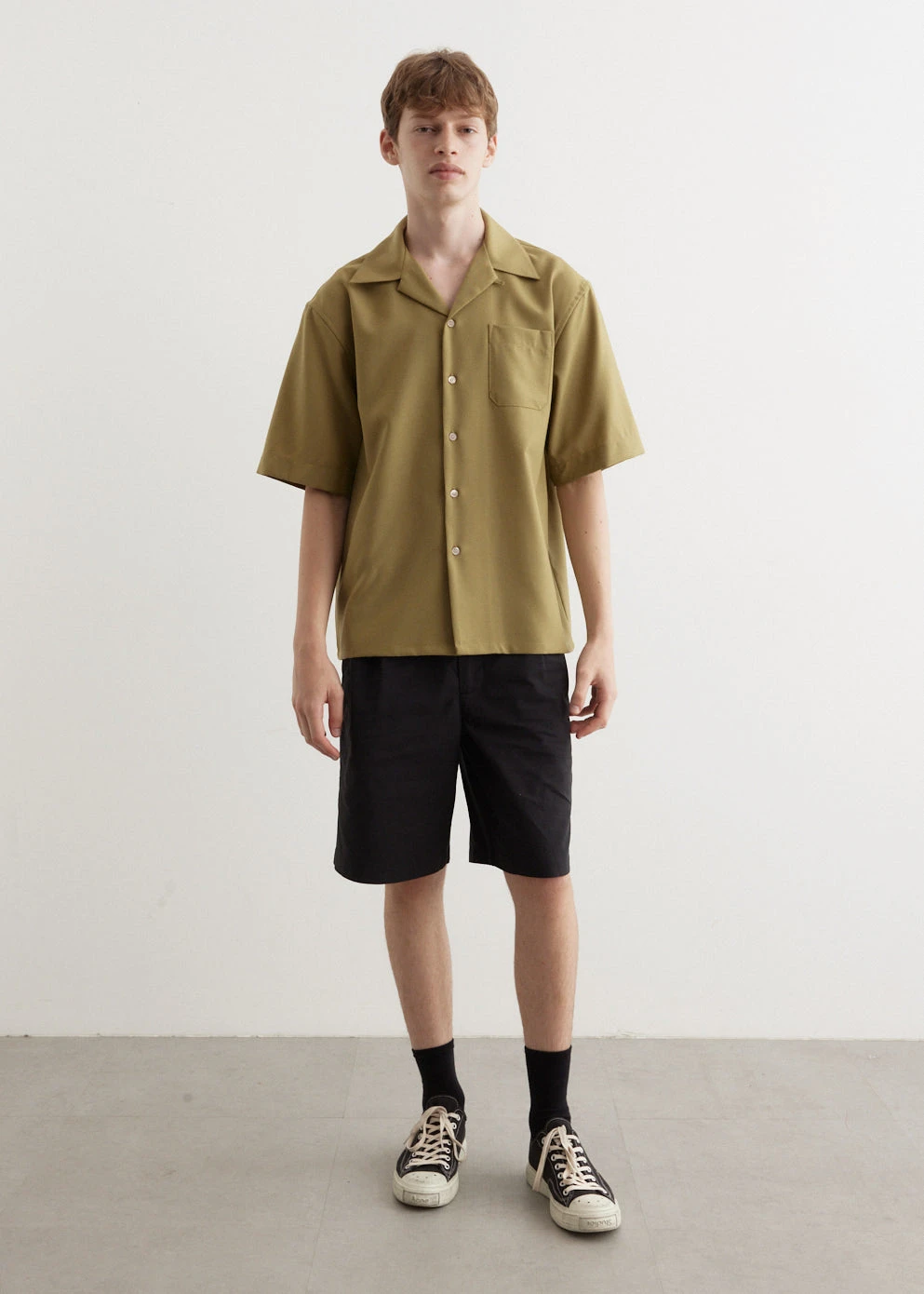 Marni Tropical Wool Short-Sleeved Shirt 1 Marni Tropical Wool Short-Sleeved Shirt